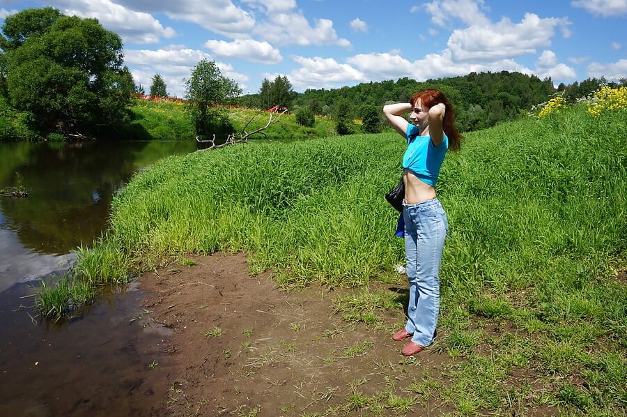 My Wife in White Flowers (near Moscow)