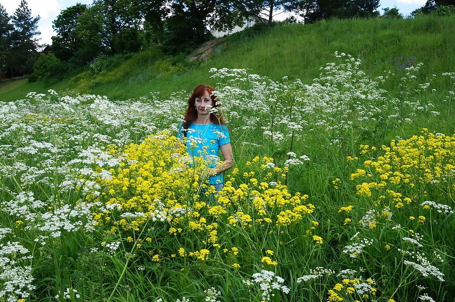 My Wife in White Flowers (near Moscow)