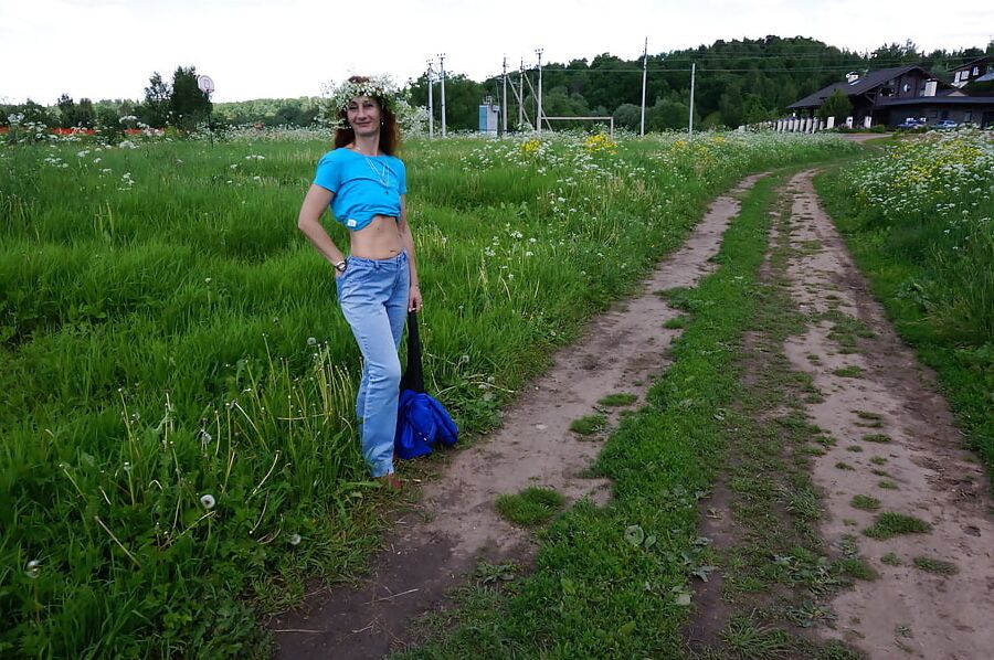 My Wife in White Flowers (near Moscow)