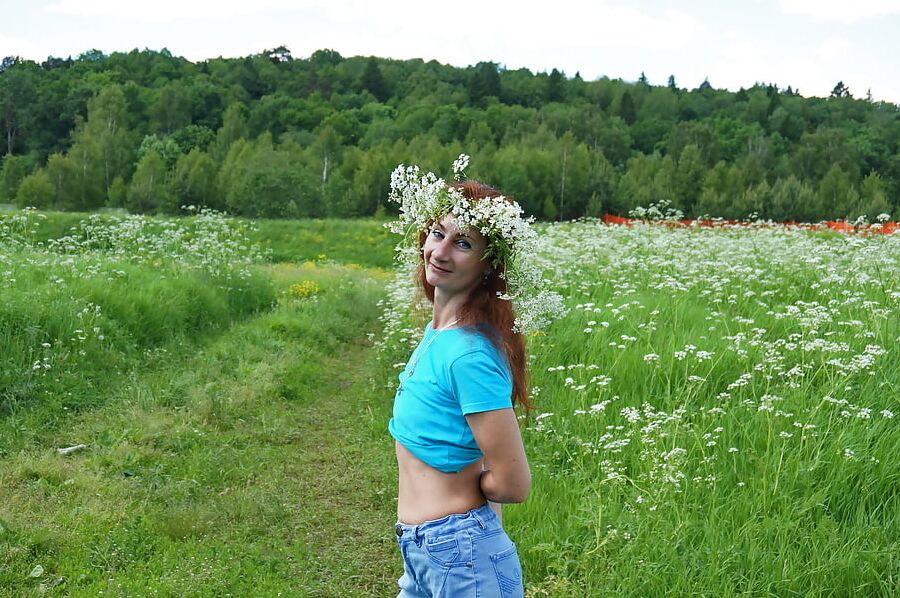 My Wife in White Flowers (near Moscow)
