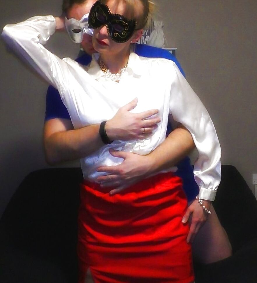 Satin stewardess still pictures