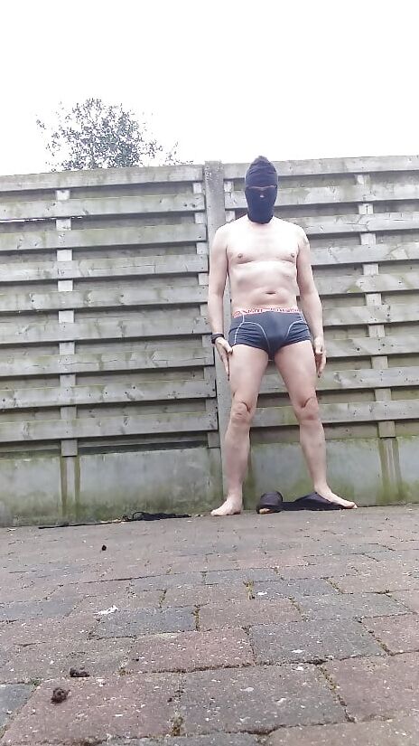 Naked bdsm bondage jerking like grazy in public outdoor