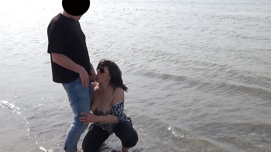 Slutwife Marion gangbanged on the beach in May 2017