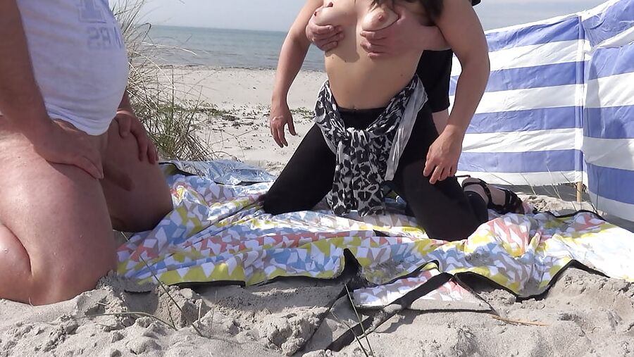 Slutwife Marion gangbanged on the beach in May 2017