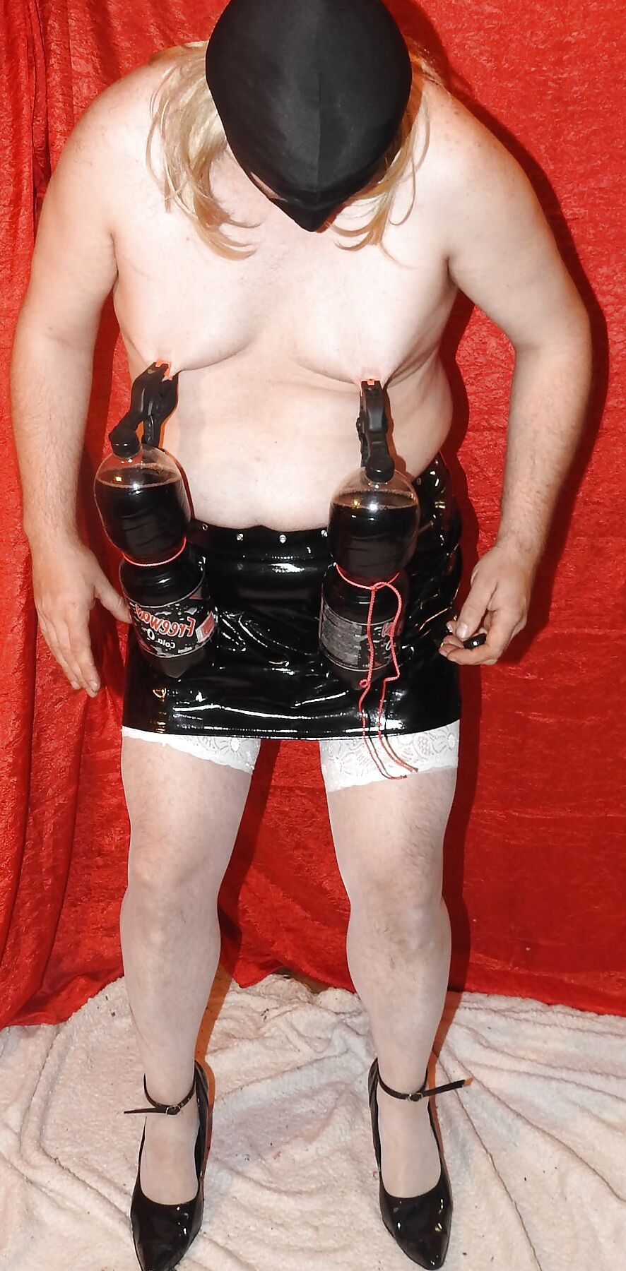 Tits Torture with 2L bottle for Nipple