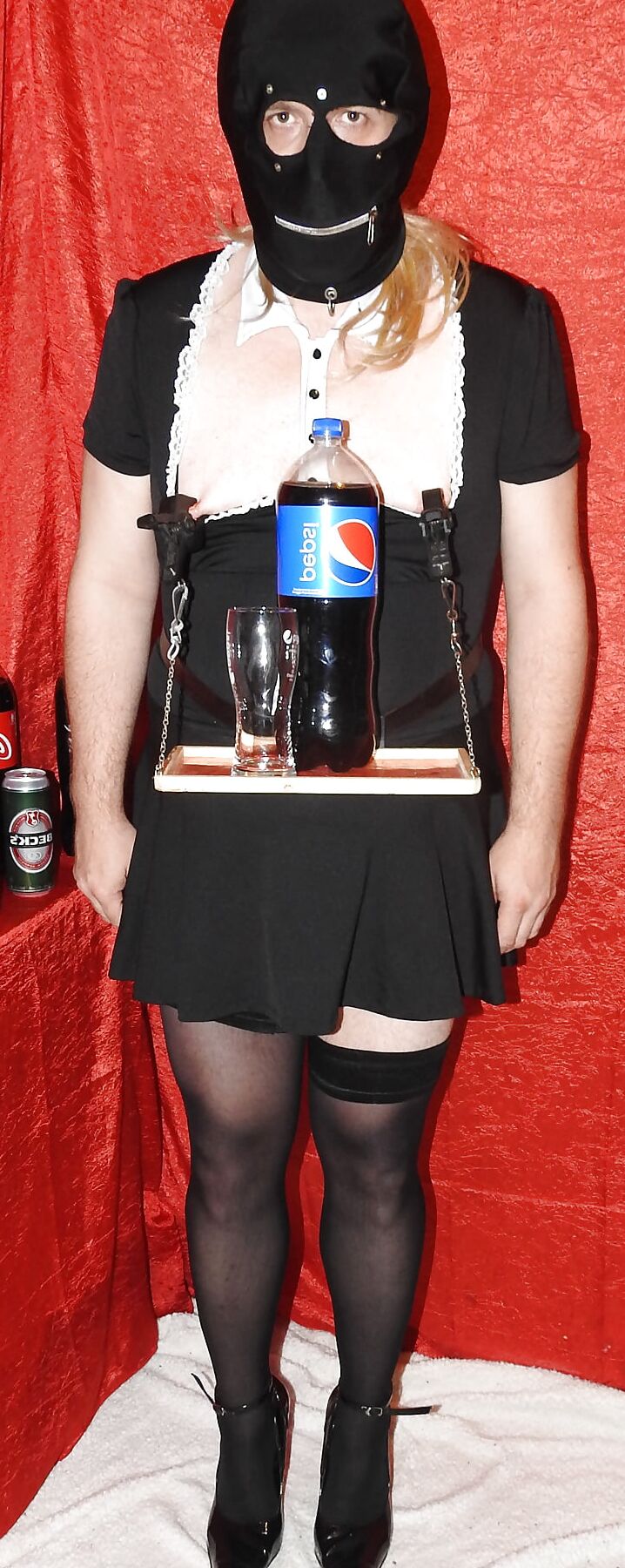 Sissy Maid Served Soft Drink
