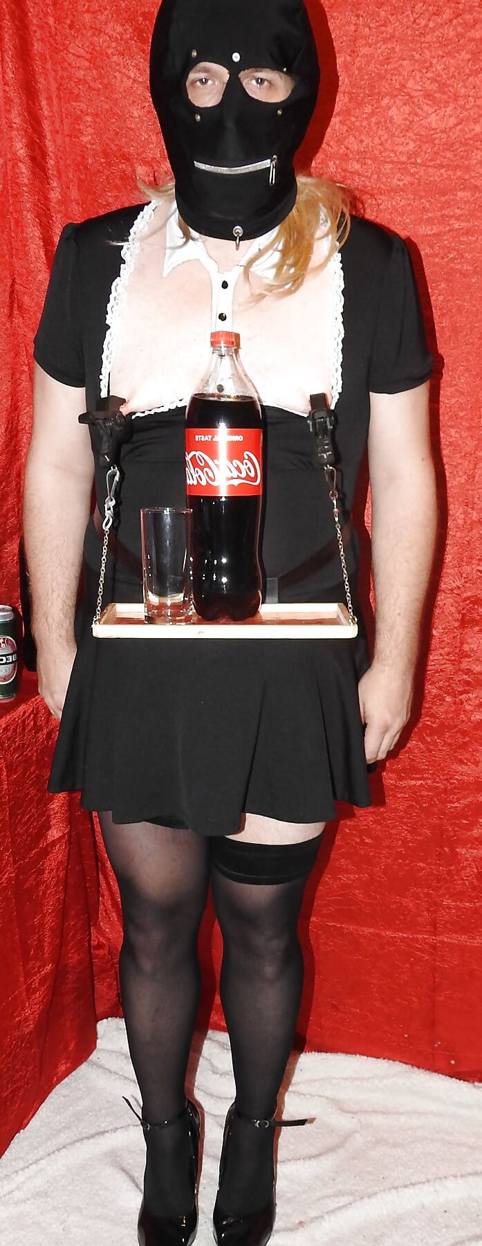 Sissy Maid Served Soft Drink