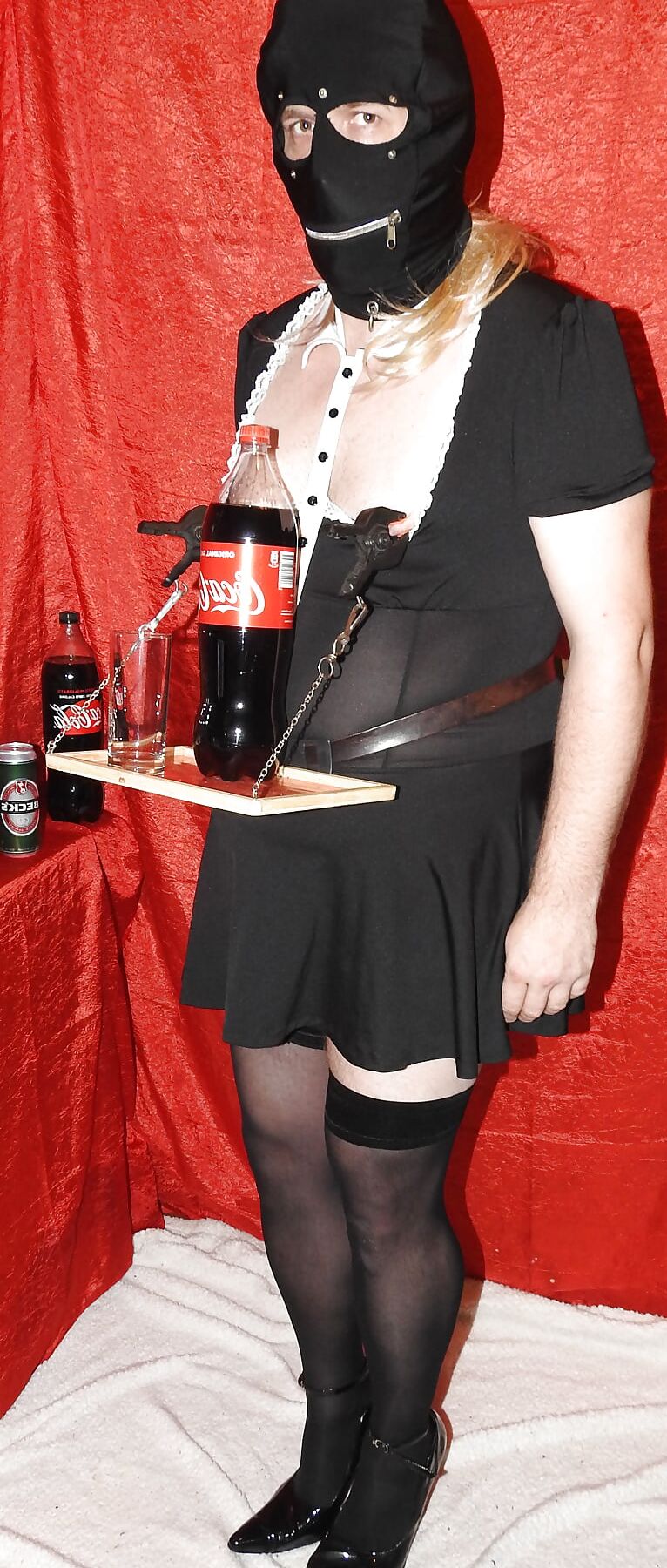 Sissy Maid Served Soft Drink