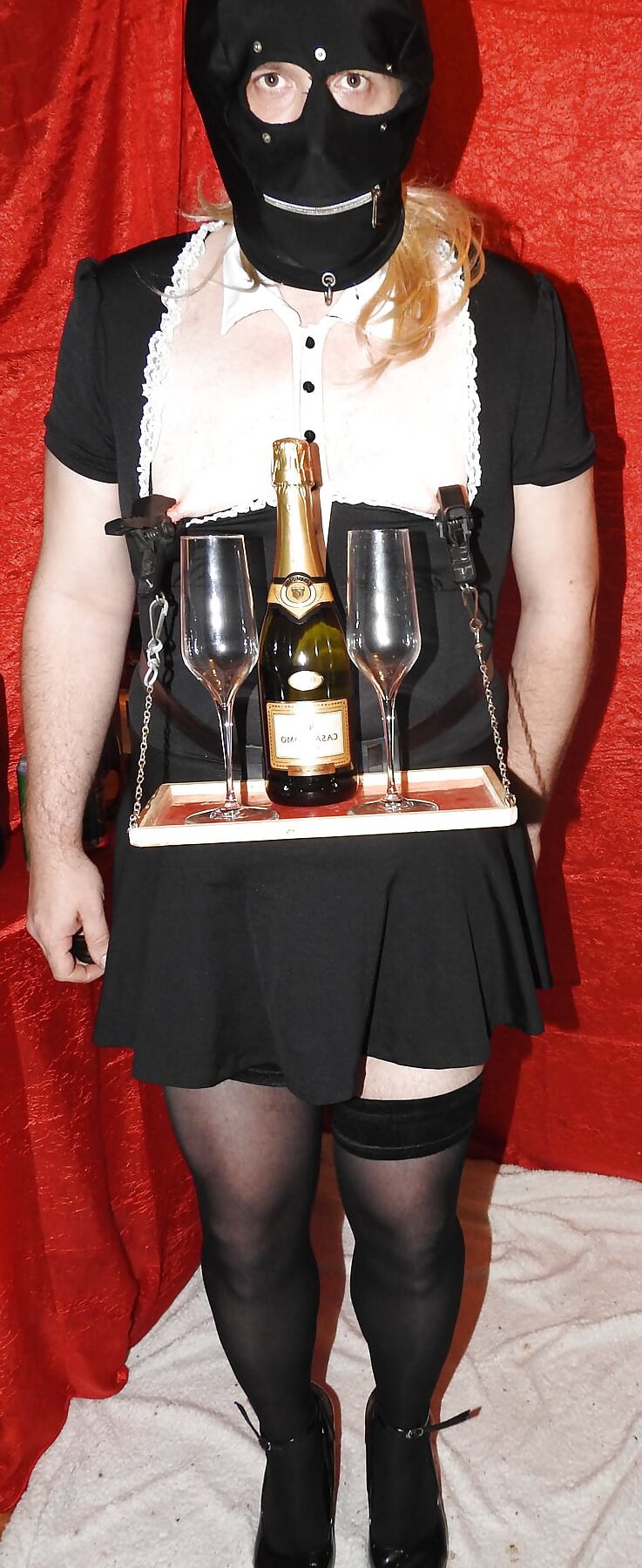 SissyMaid Serve Wine