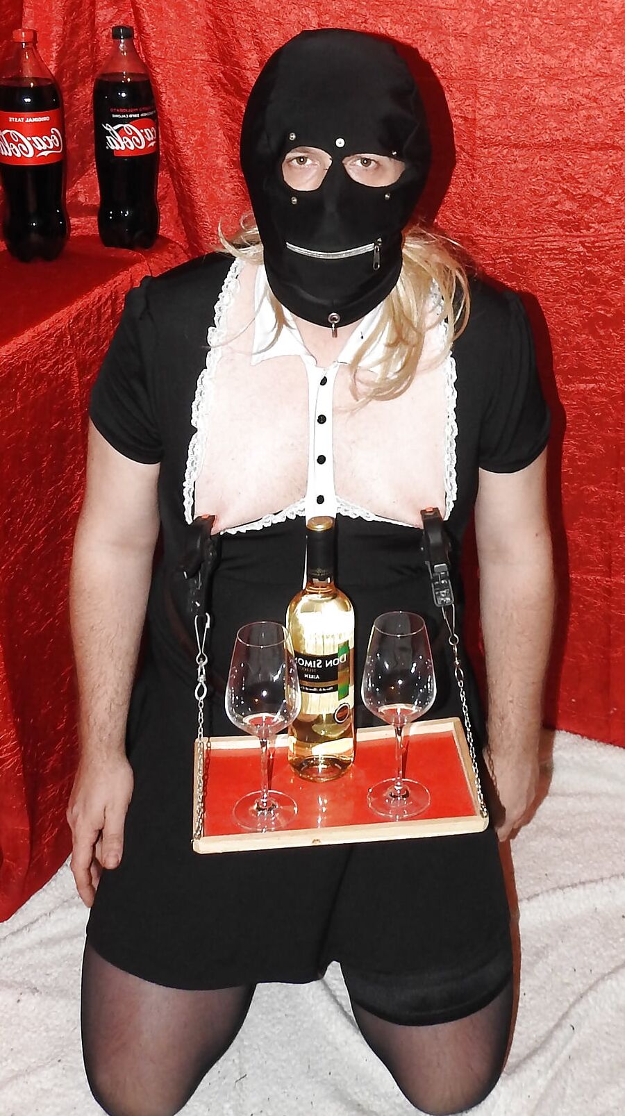 SissyMaid Serve Wine