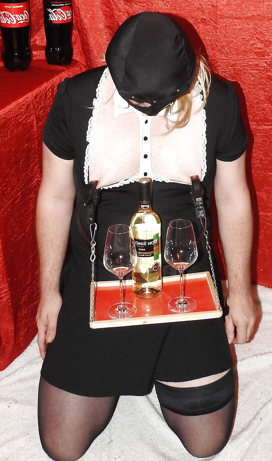 SissyMaid Serve Wine