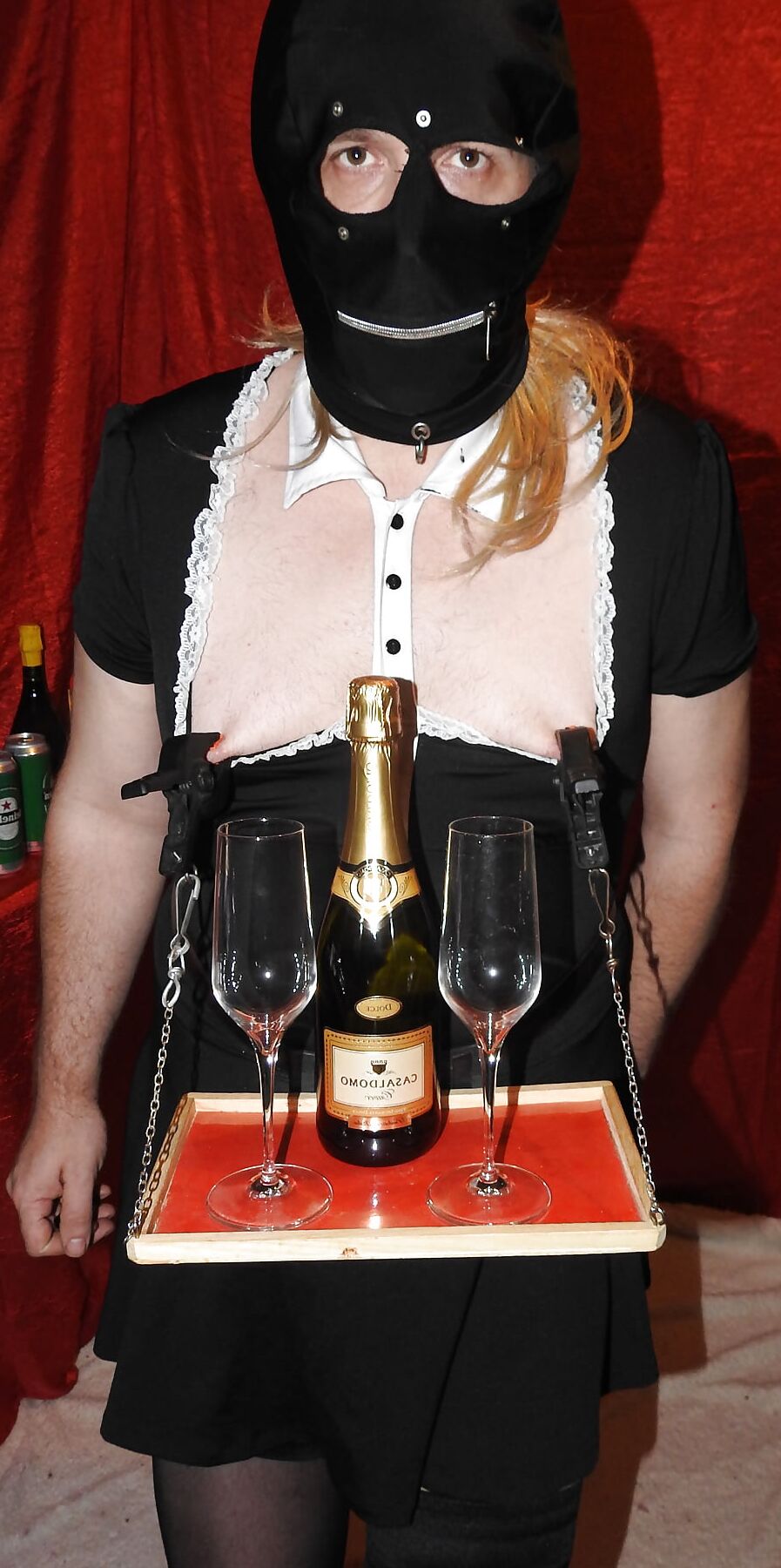 SissyMaid Serve Wine