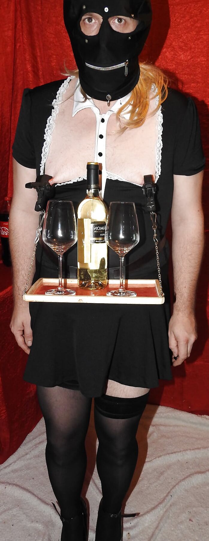 SissyMaid Serve Wine