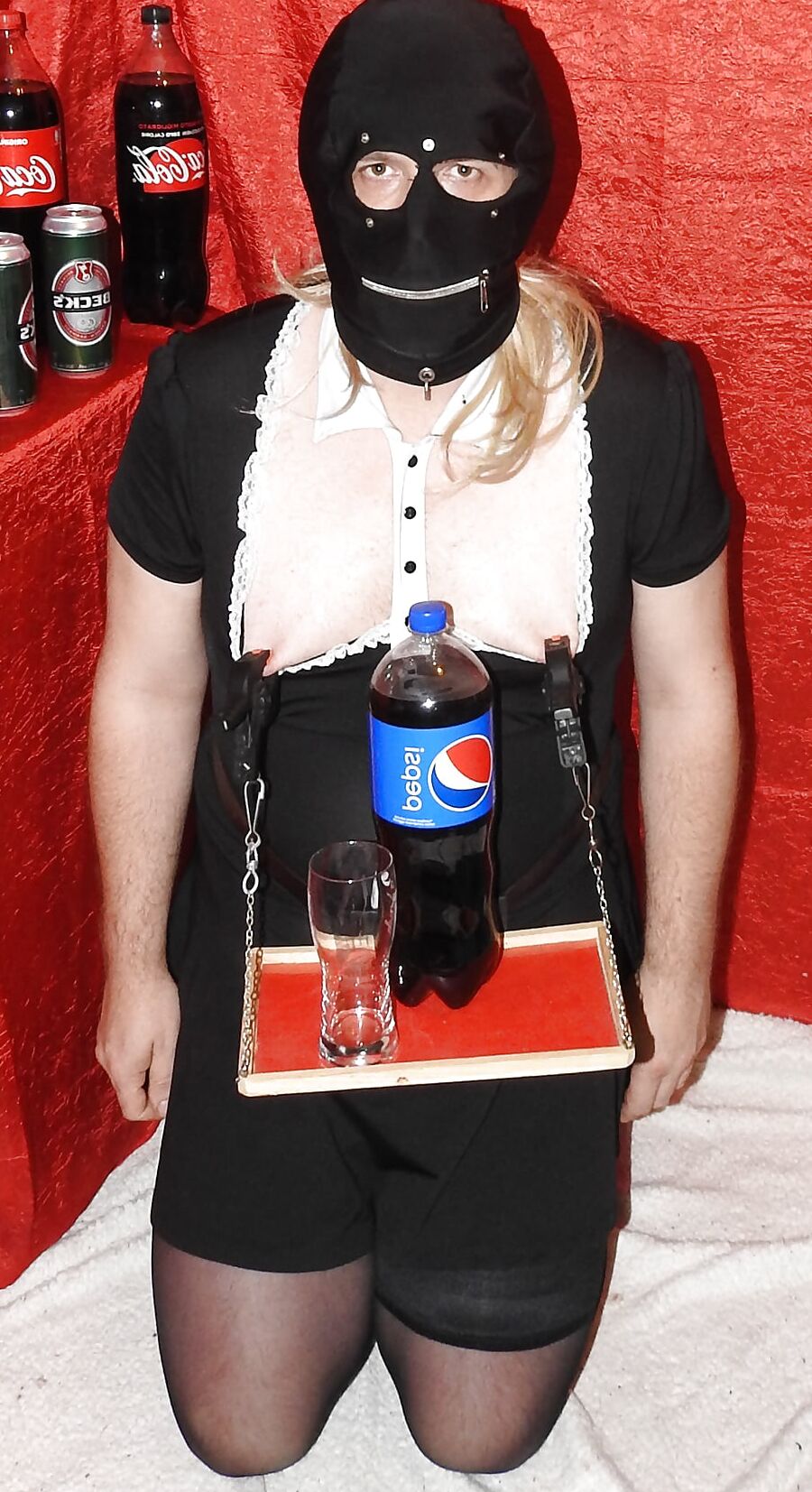 Sissy Maid Served Soft Drink