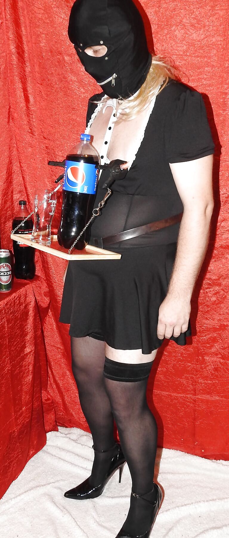 Sissy Maid Served Soft Drink