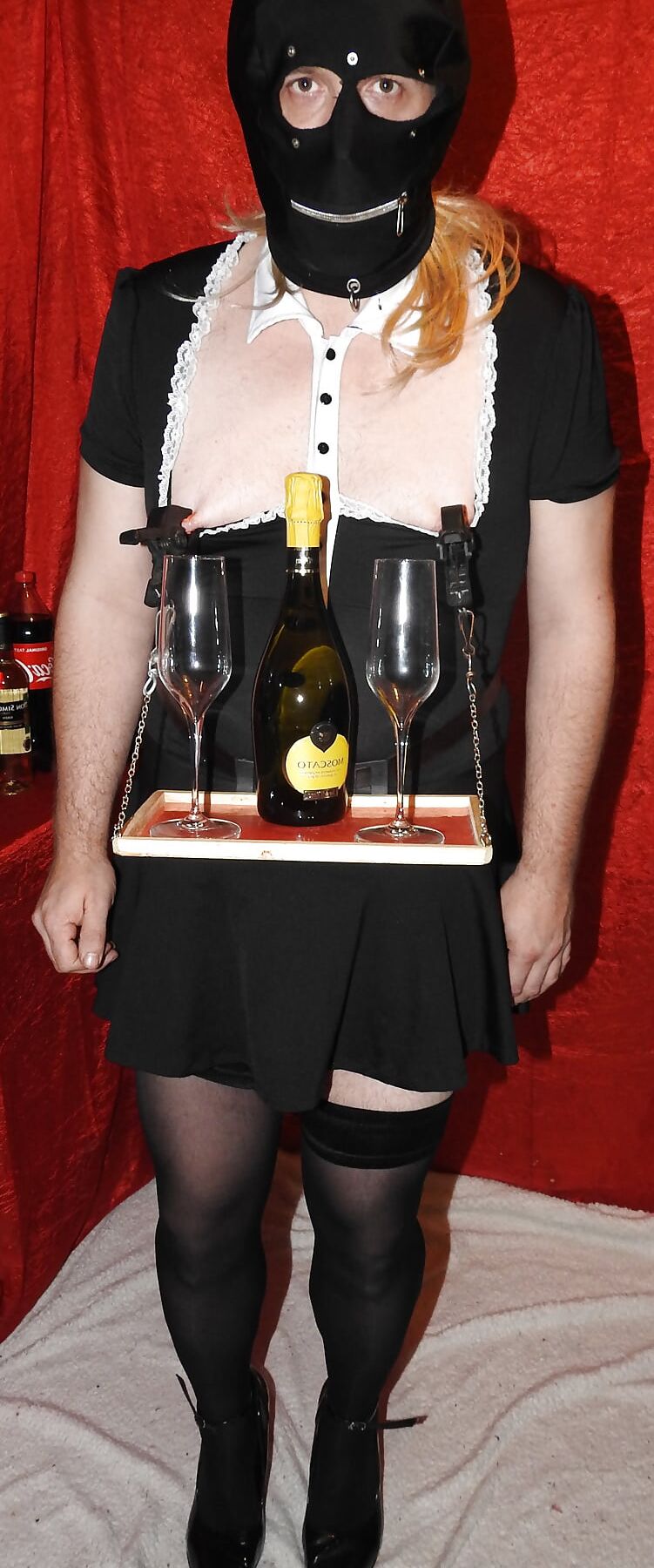 SissyMaid Serve Wine