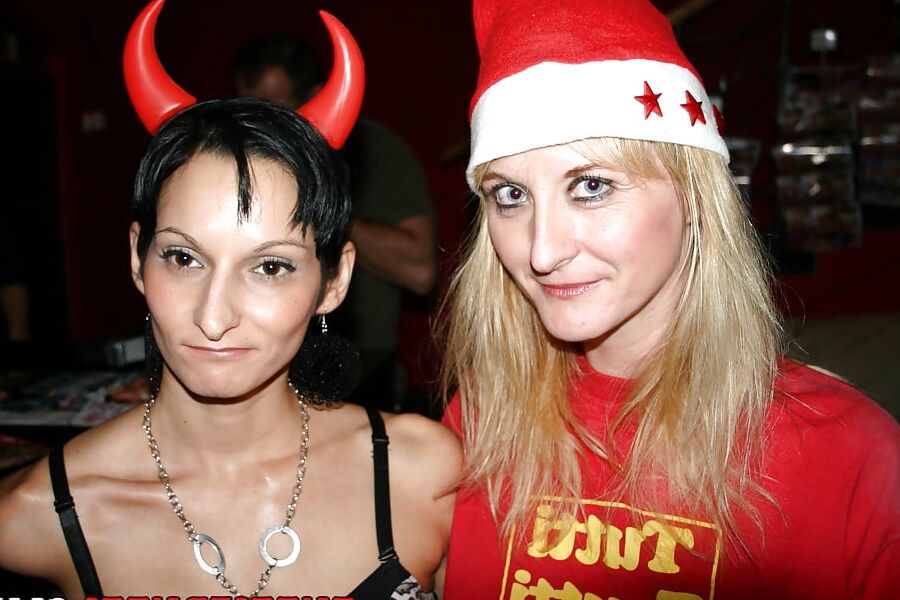 Monica, the hot big tits MILF SANTA Gangbang