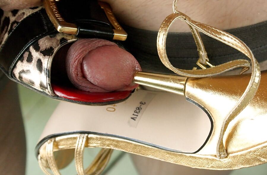 Golden stilettos