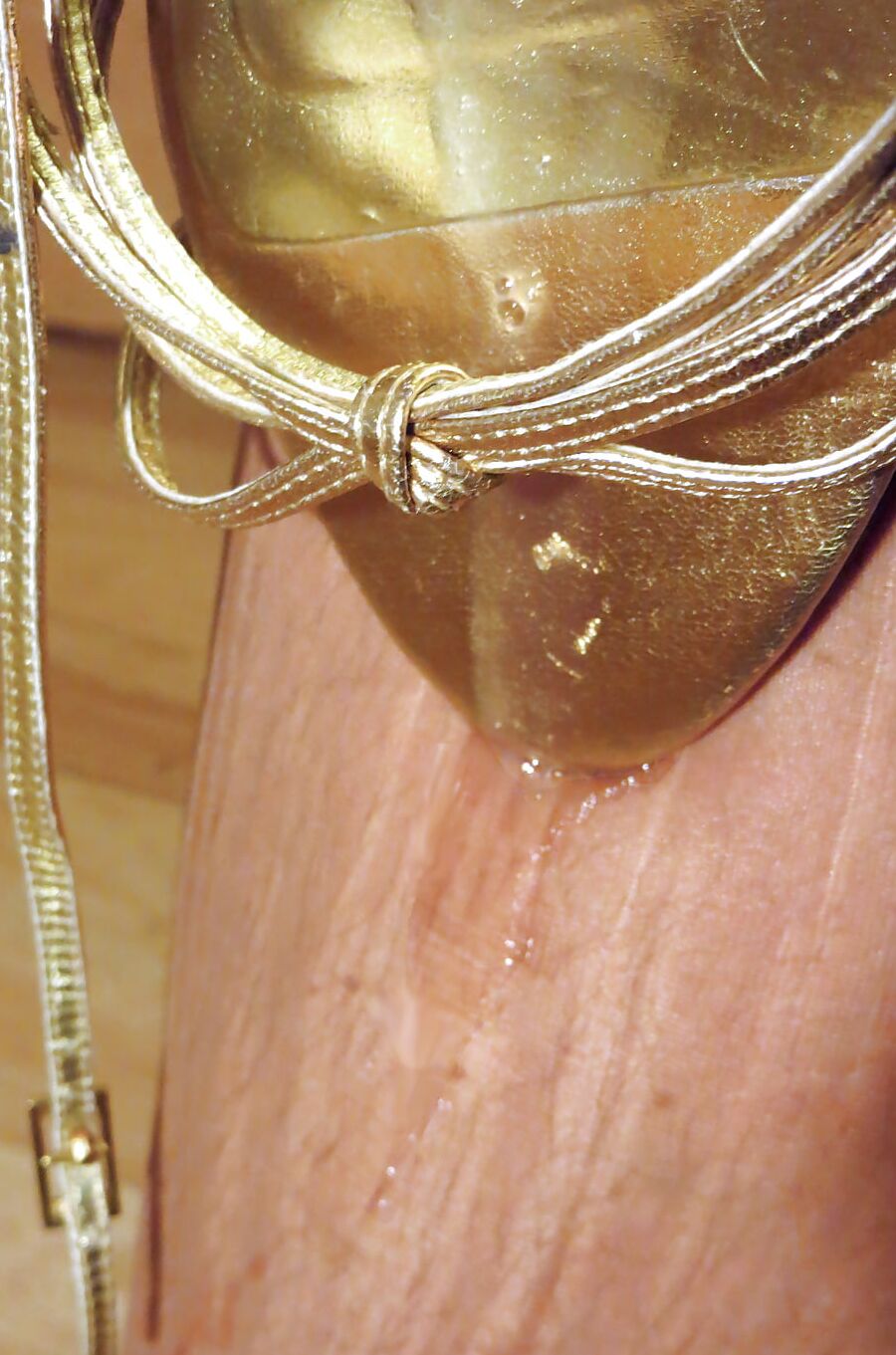 Golden stilettos
