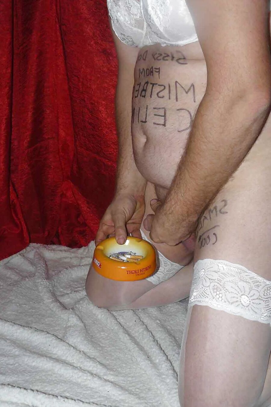 Ashtray with cum for Mistress Celine