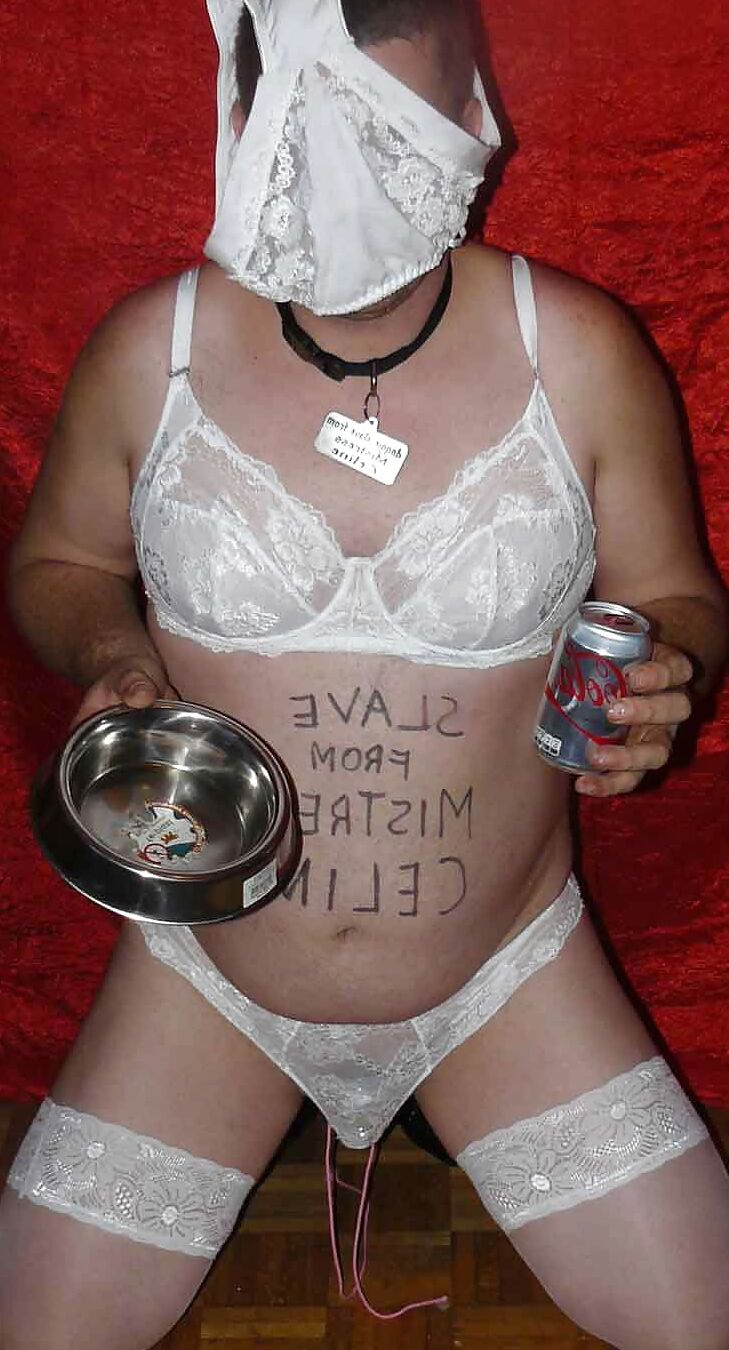 Drink coke from bowl, Mistress Celine