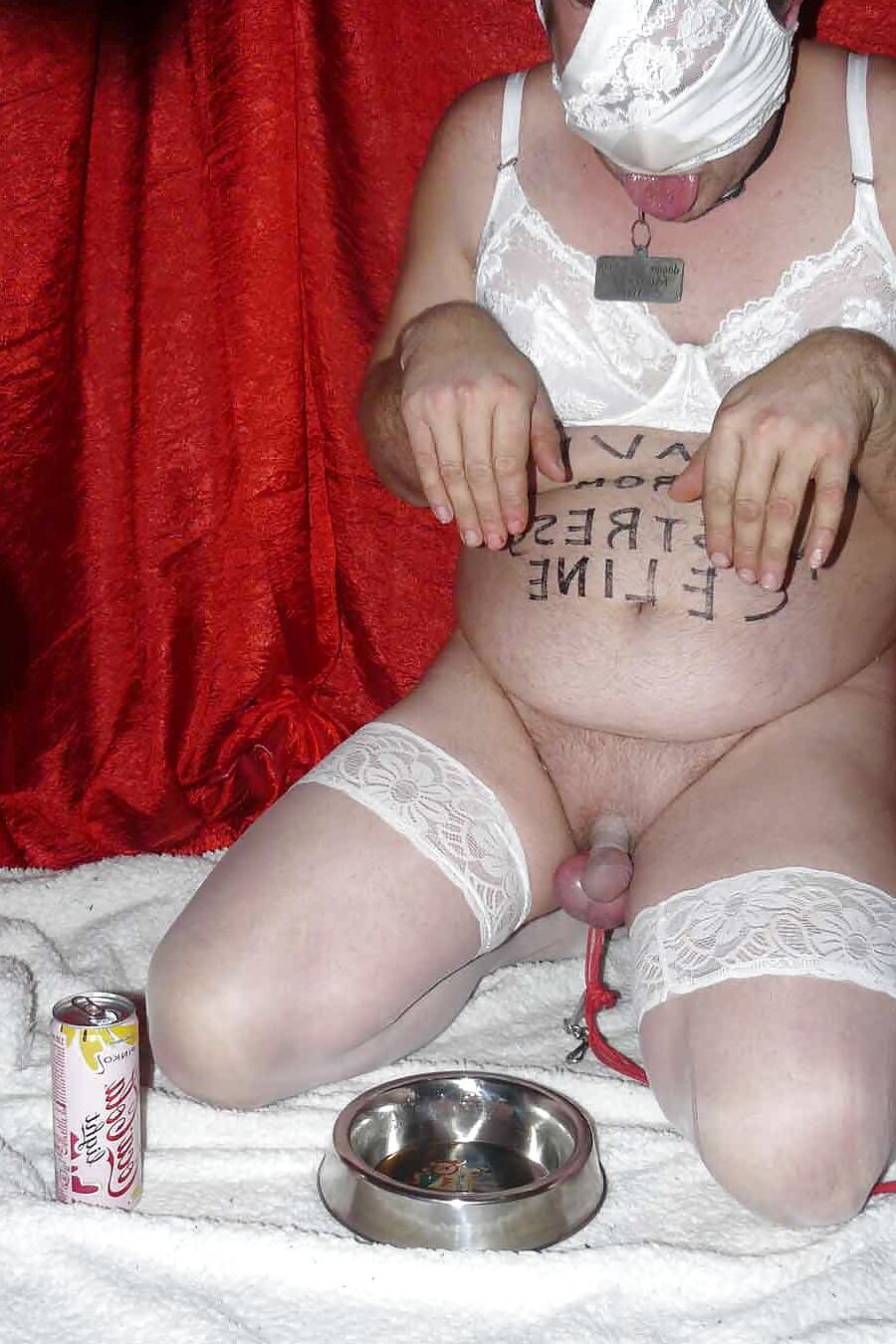 Sissy-doggie drink for Mistress Celine