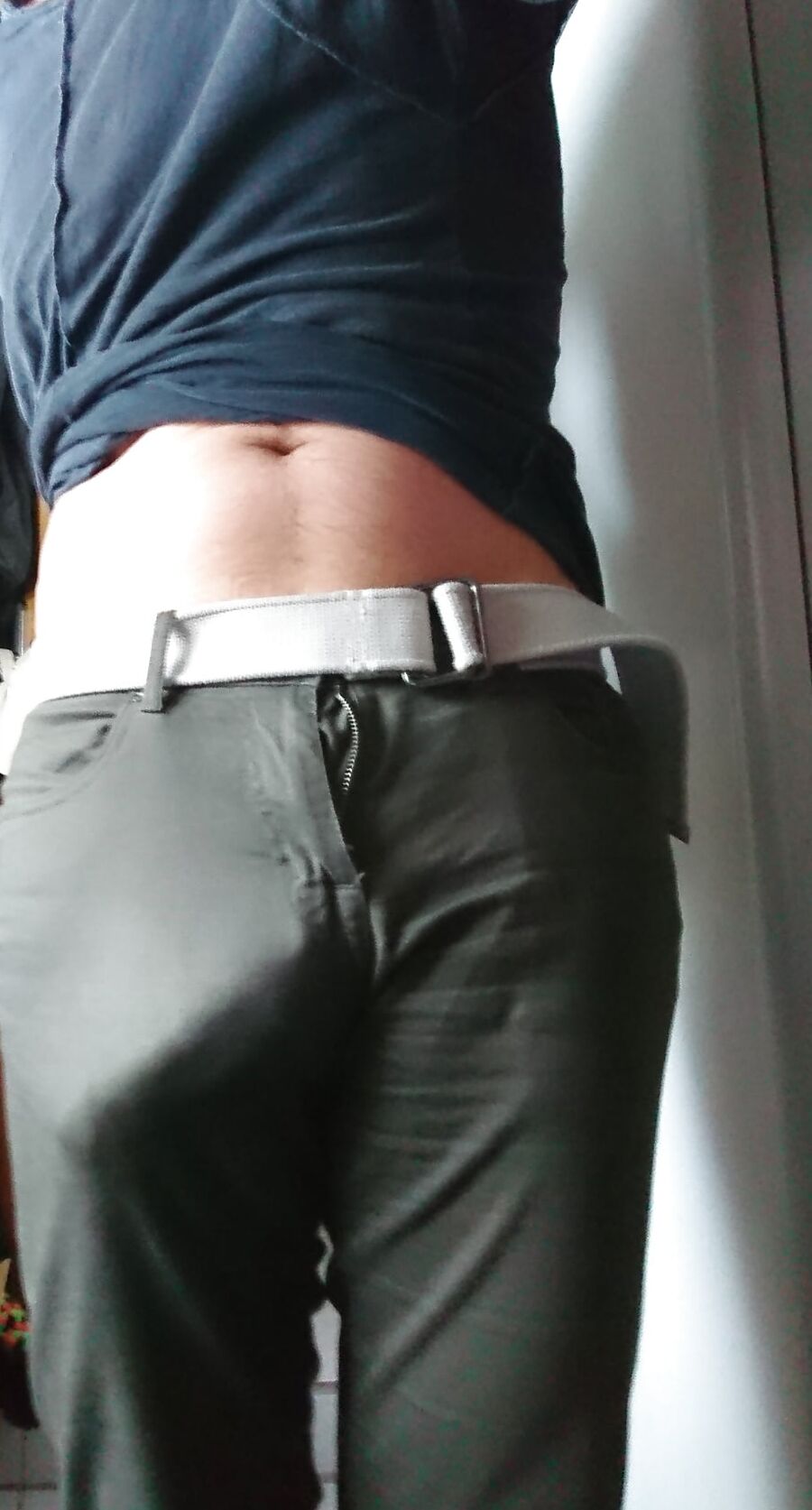 Giant cock in tight jeans