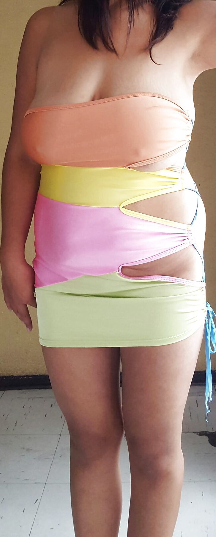 Multicolor sexy dress
