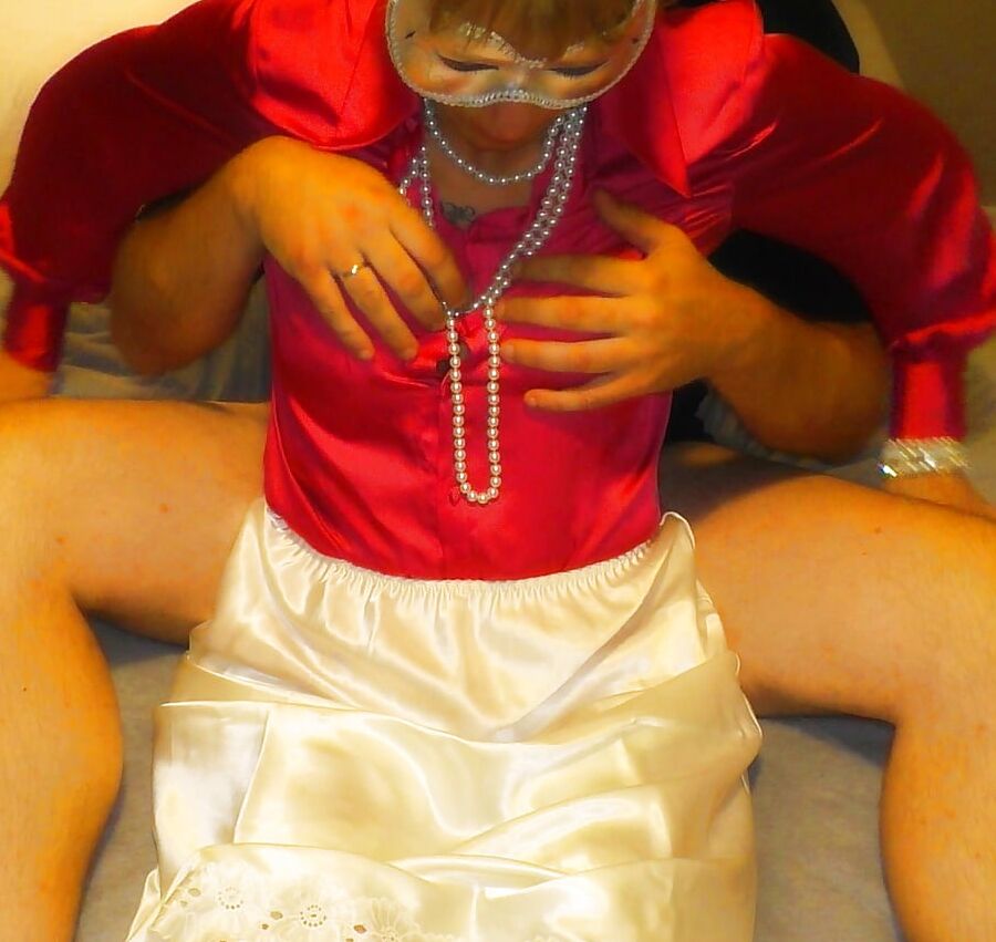 Satin blouse, satin slip sex