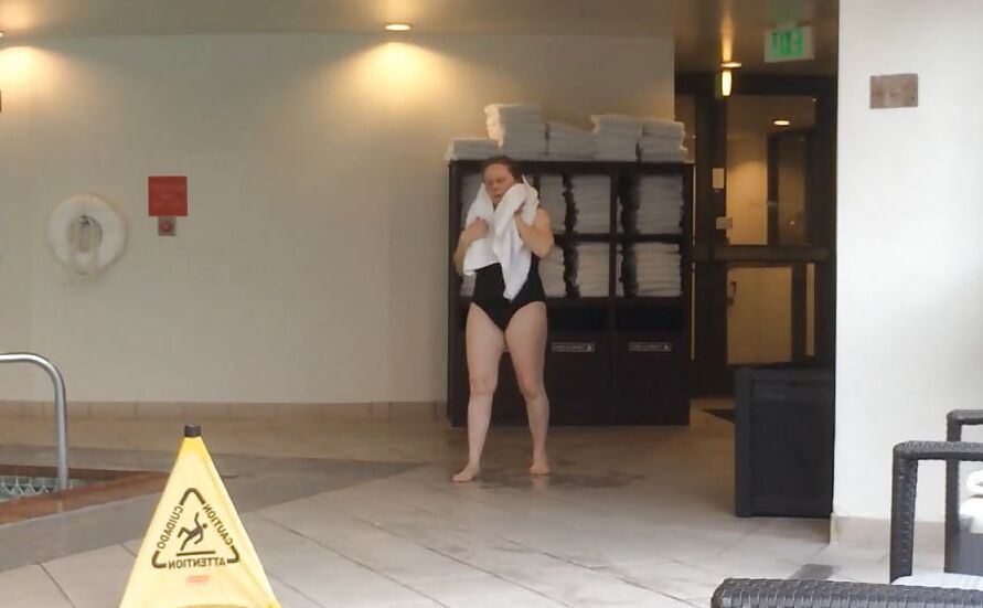 Watch busty grandma swim and shower by MarieRocks