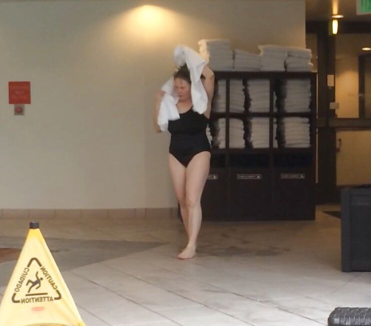 Watch busty grandma swim and shower by MarieRocks