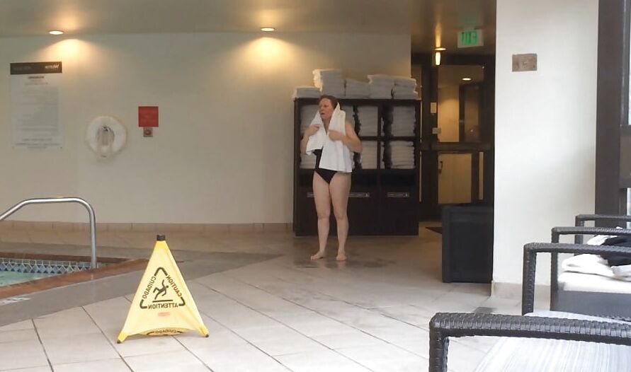 Watch busty grandma swim and shower by MarieRocks