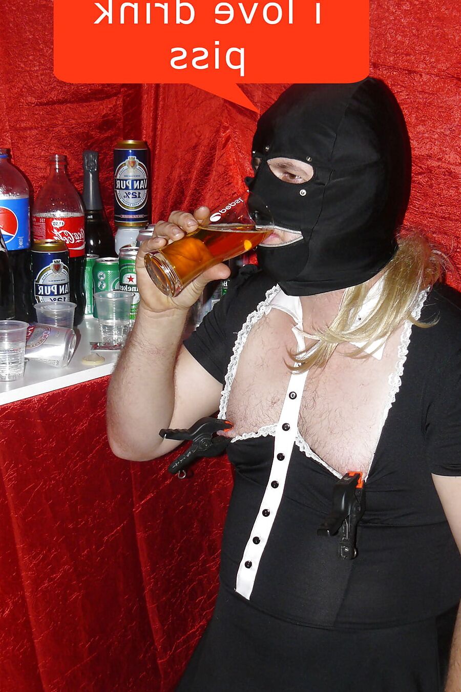 Sissy slut in bar