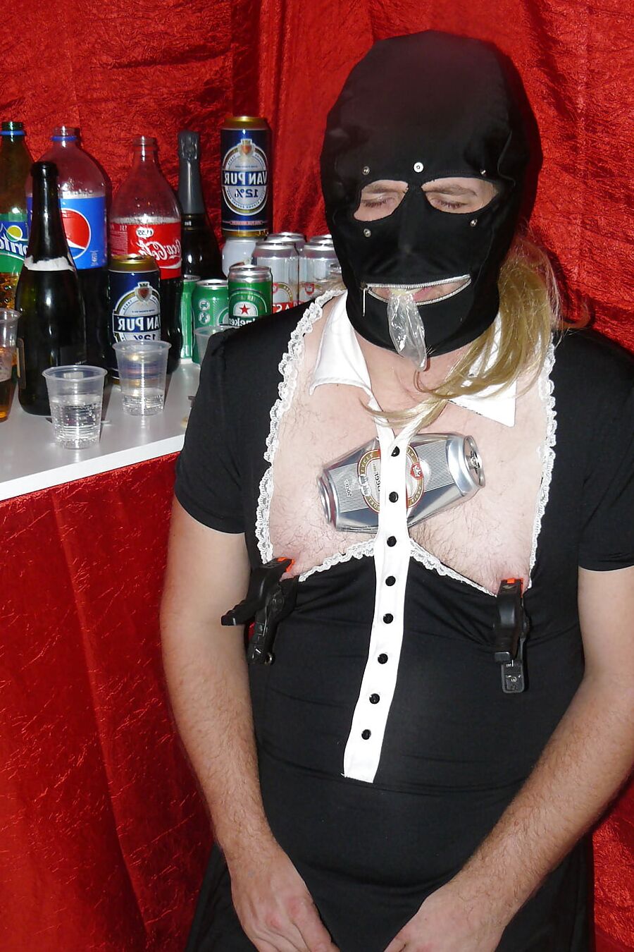 Sissy slut in bar