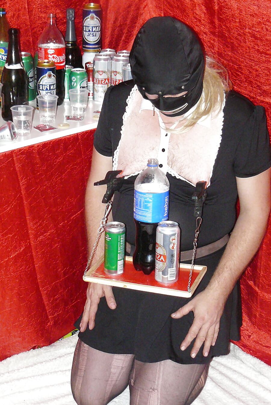Sissy slut in bar