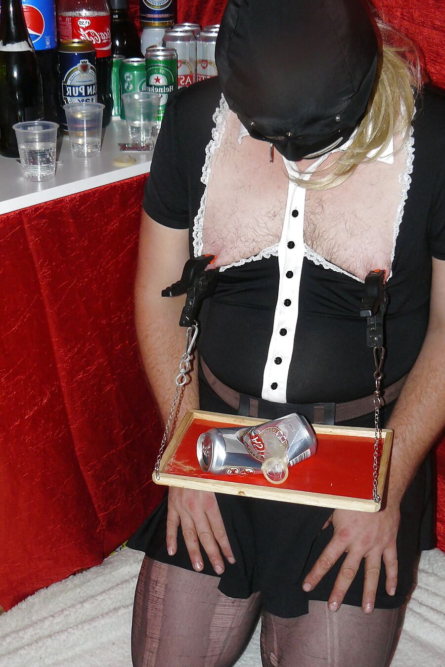 Sissy slut in bar