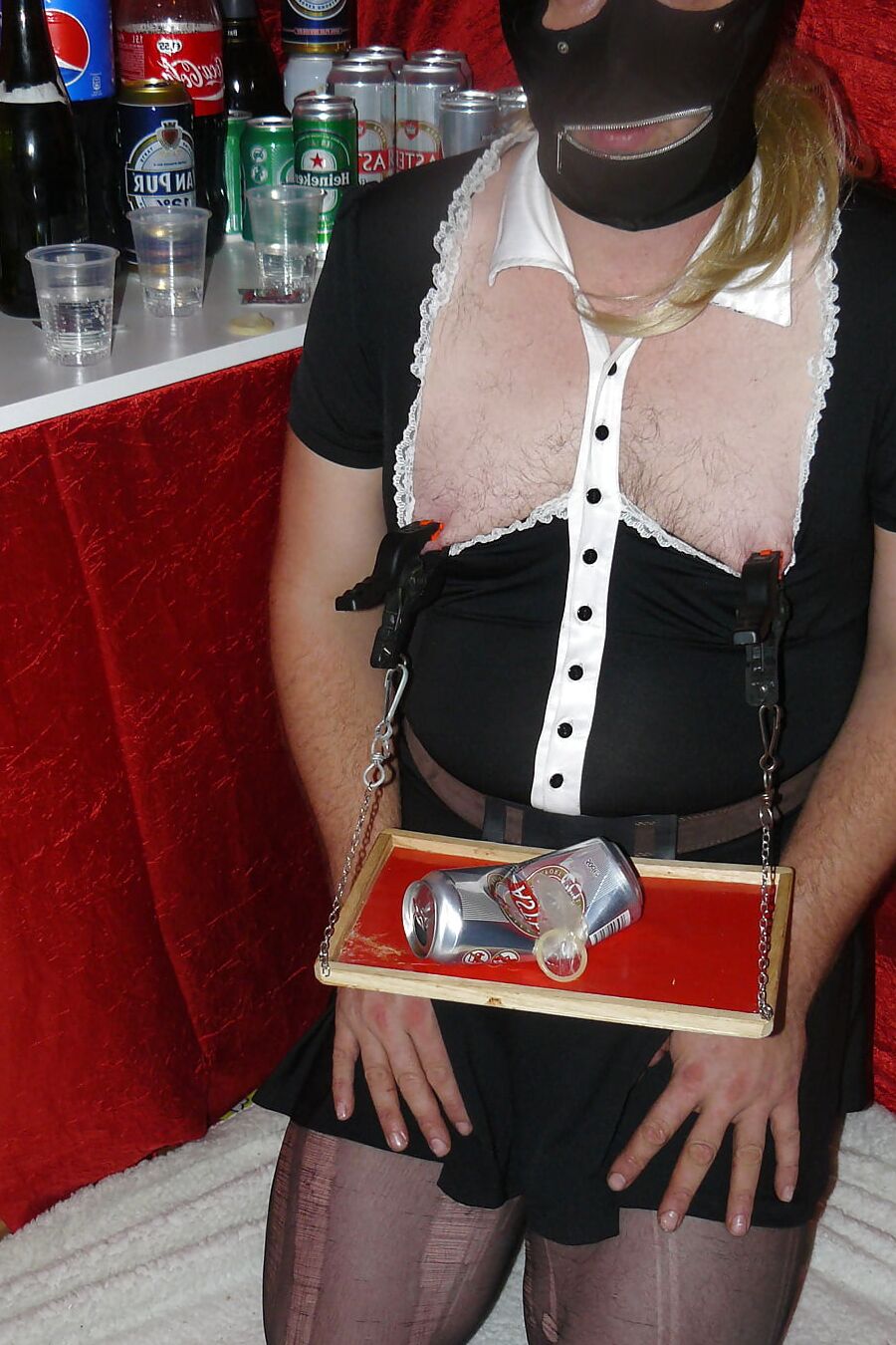 Sissy slut in bar