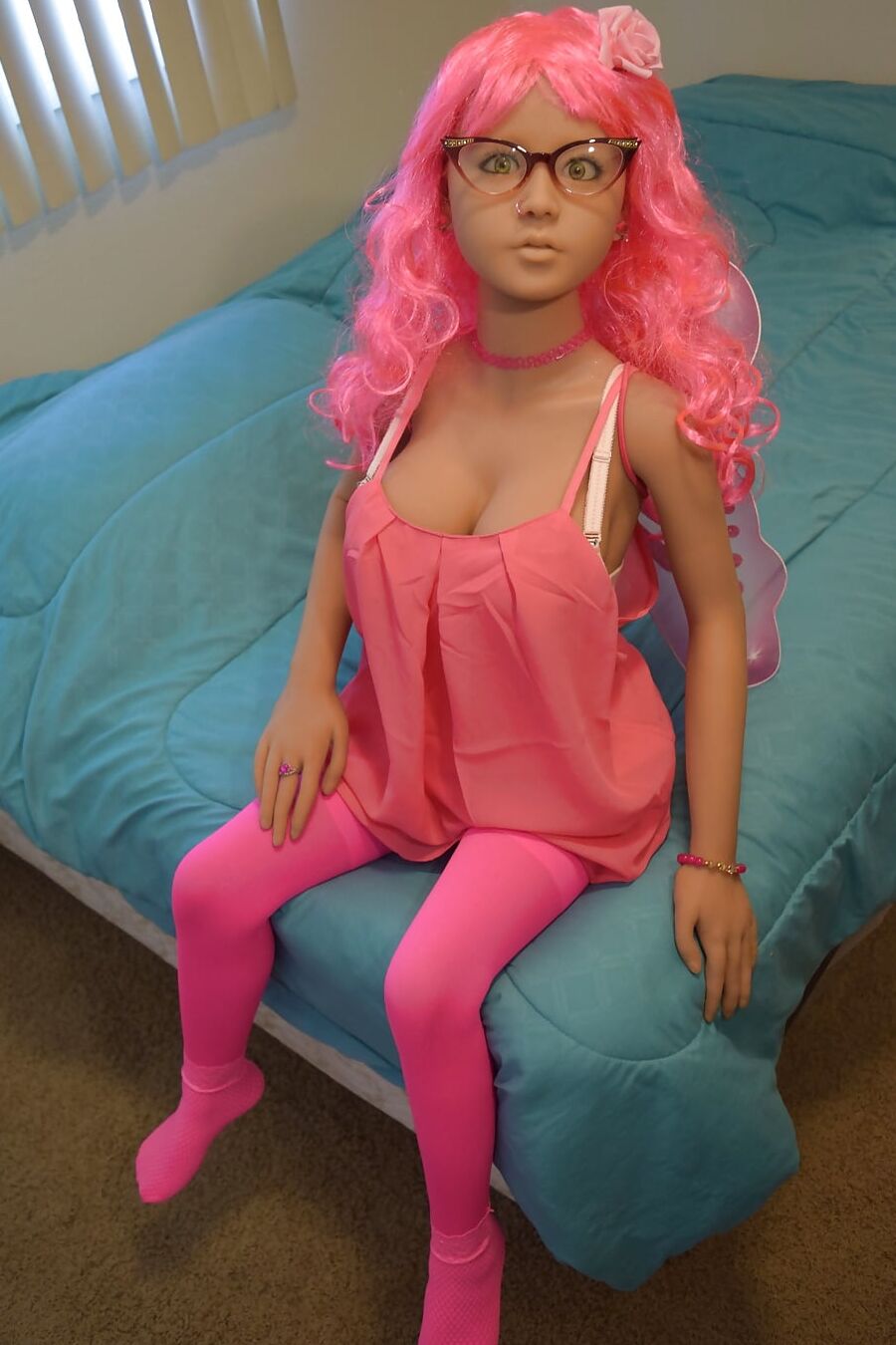 Nina's pink wings!