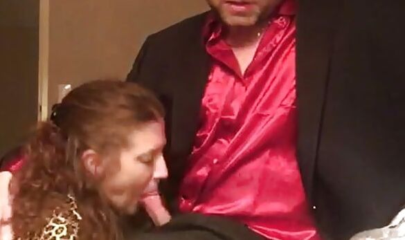 Shiny Leopard Print Blouse on Tasty Milf Lusting My Cock