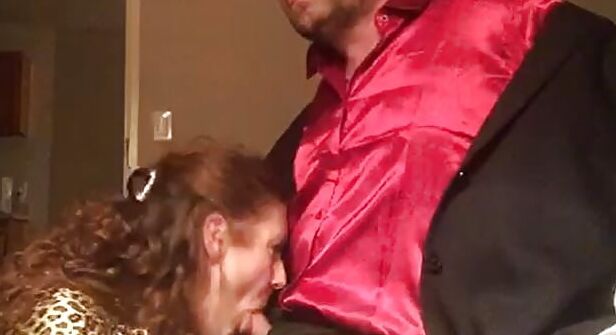 Shiny Leopard Print Blouse on Tasty Milf Lusting My Cock