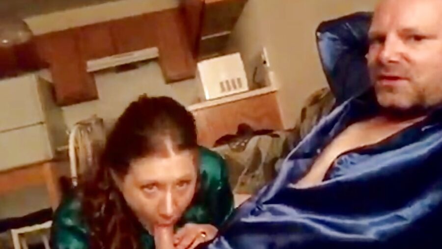 New Green Satin Blouse Mature Milf Cocksucker!