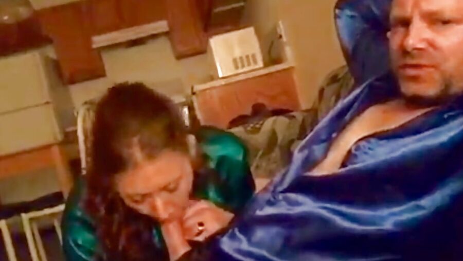 New Green Satin Blouse Mature Milf Cocksucker!