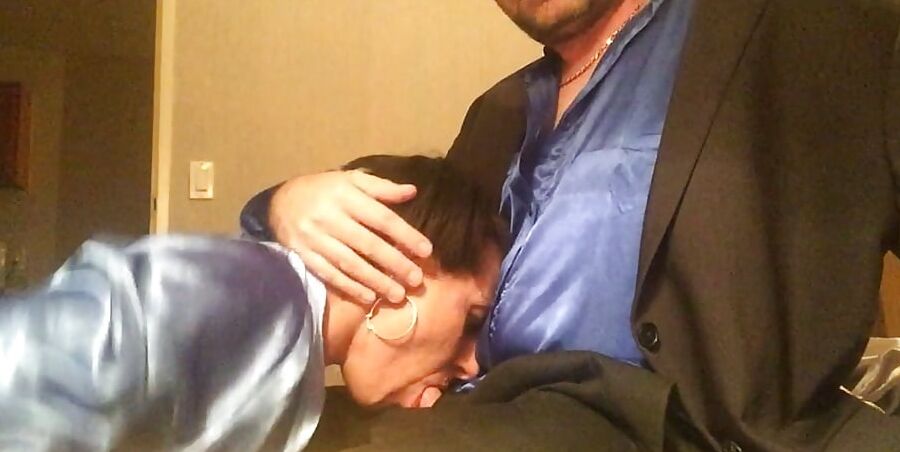 Satin Fetish King Blue Satin Luscious Cocksucker
