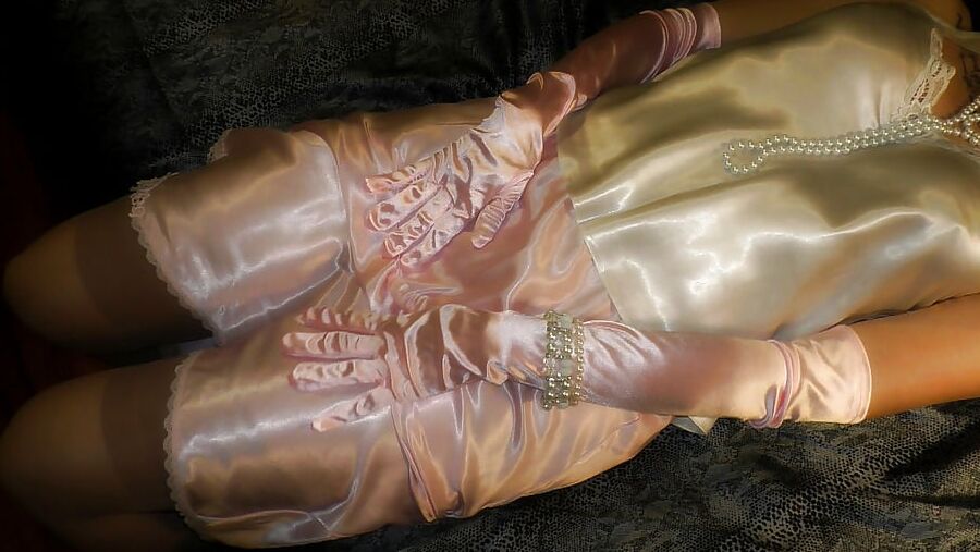 Silky satin blouse and panty sex