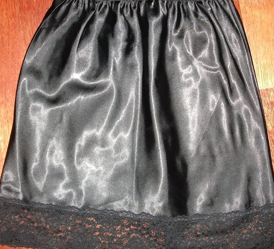 Satin slips and skirts