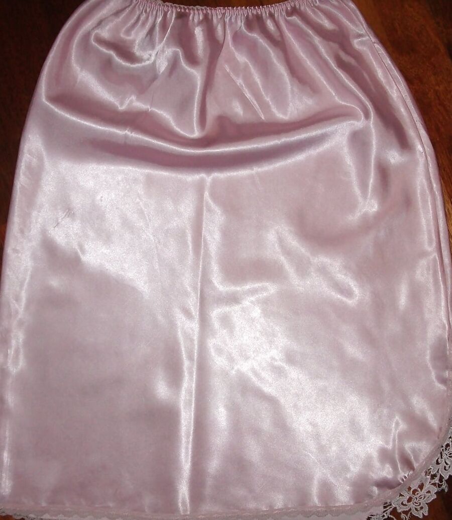 Satin slips and skirts