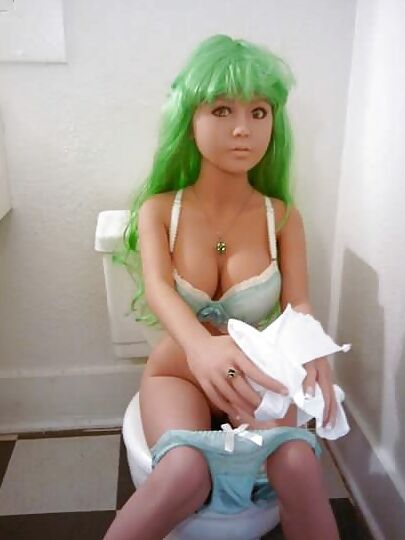 Nina on the crapper