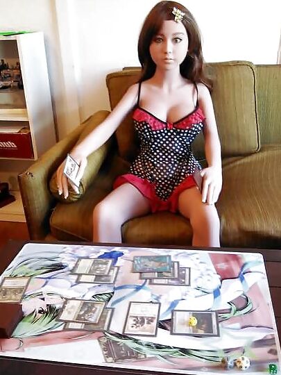Nina playing magic.