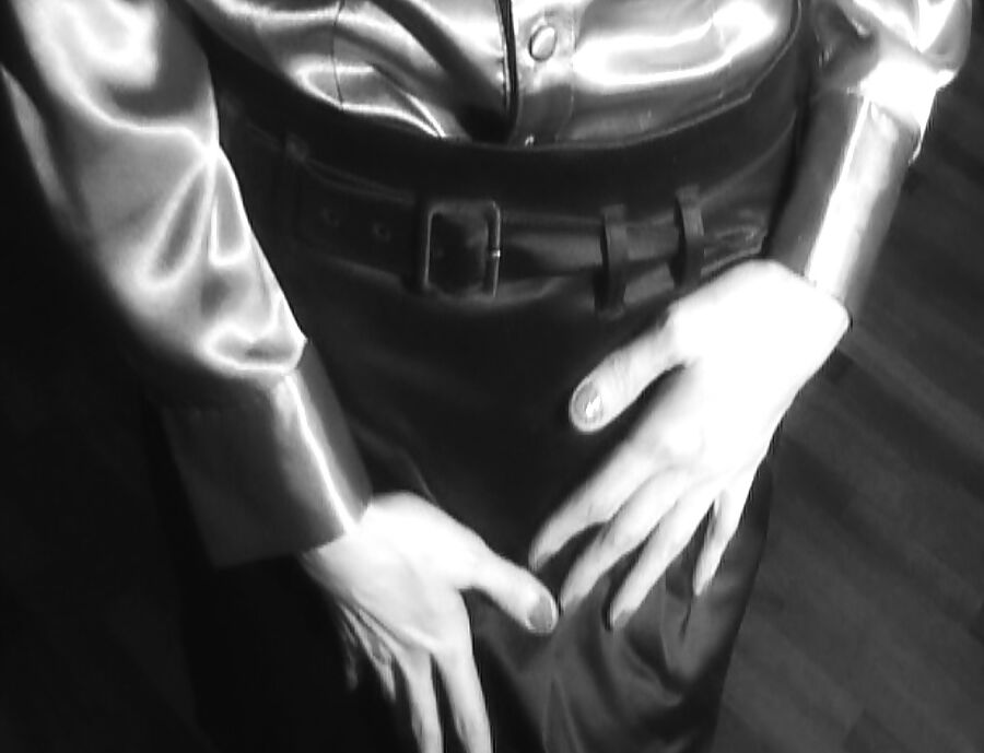 Grey satin blouse