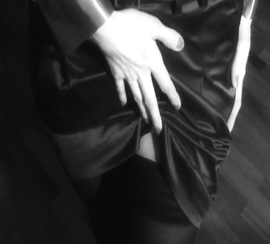 Grey satin blouse